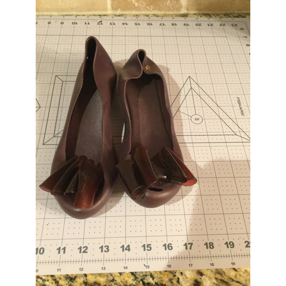 Women's Melissa Ballet Flats Size 8 Brown - Picture 1 of 4